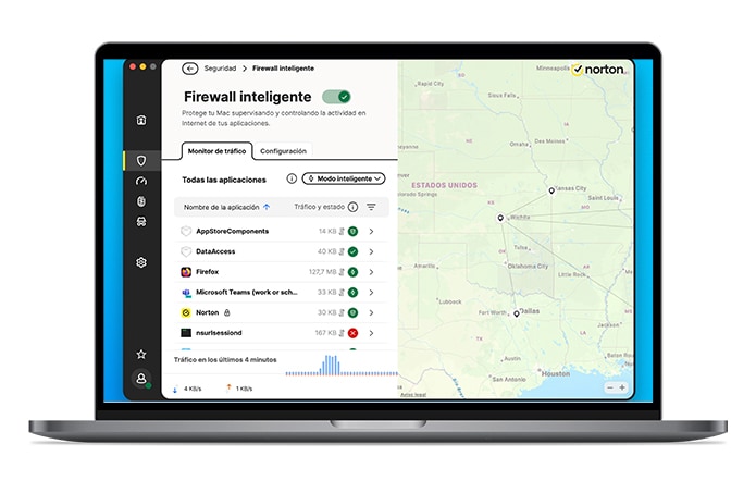 Imagen de MacBook con Norton Security sin configurar