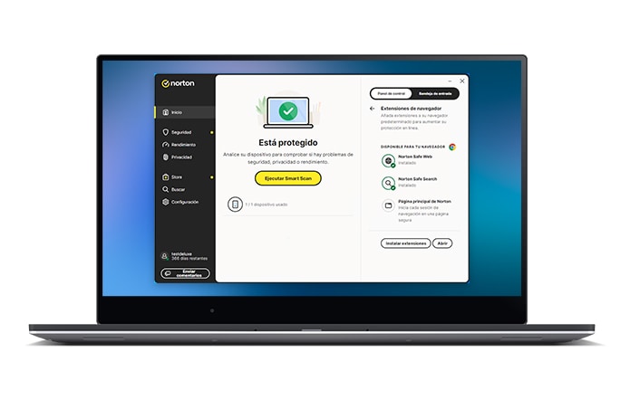 Imagen de Mi Norton en MacBook que indica que el dispositivo está protegido